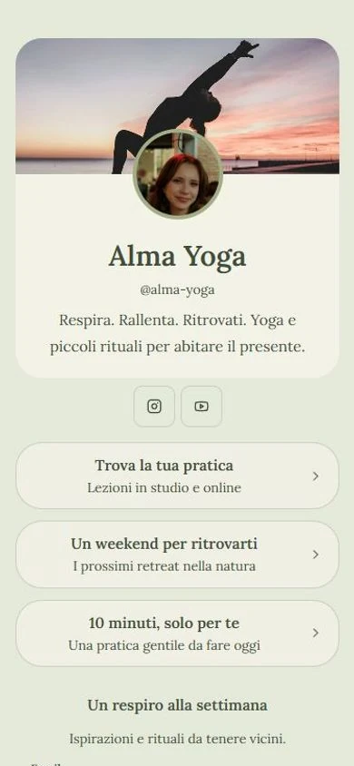 Esempio di profilo Linker per benessere