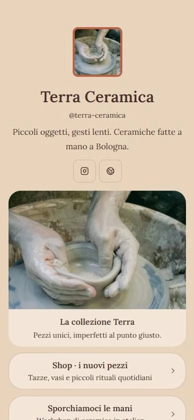 Esempio di profilo Linker per artigianato